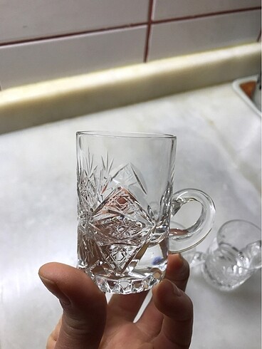 Paşabahçe Paşabahçe çay kupa bardak kristal kesme
