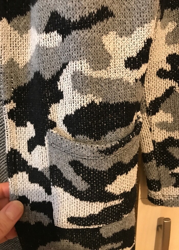 Triko kamuflaj hırka - Görsel 5