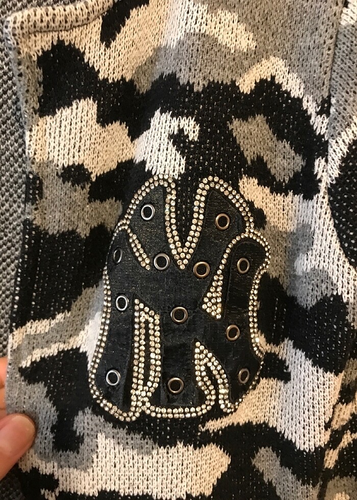 Triko kamuflaj hırka - Görsel 3