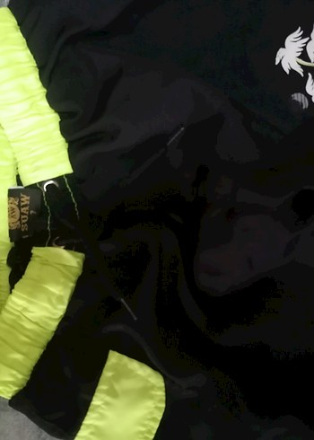 Siyah Neon Detaylı Erkek şort - Görsel 2