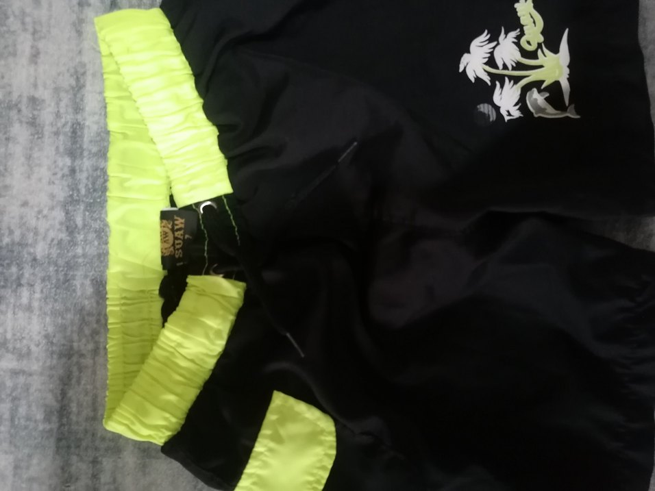 Siyah Neon Detaylı Erkek şort - Görsel 2