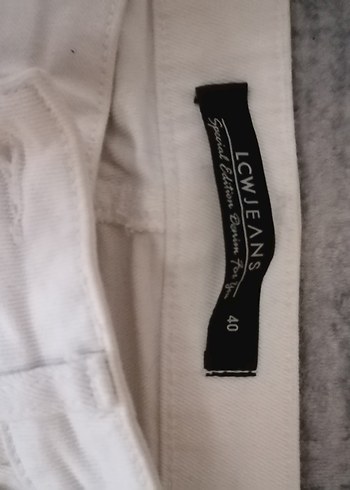 Beyaz Kadın kot Pantolon - Görsel 2