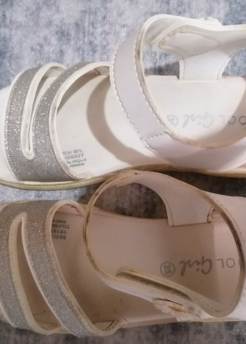 Kız Çocuk Beyaz Tokalı sandalet - Görsel 3