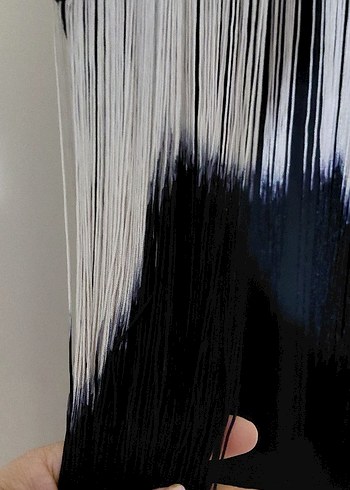 Püsküllü Siyah Uzun Abiye Elbise - Görsel 9