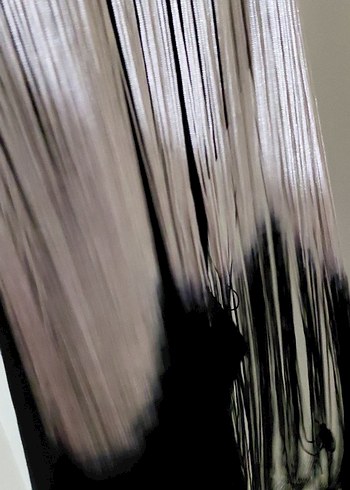 Püsküllü Siyah Uzun Abiye Elbise - Görsel 6