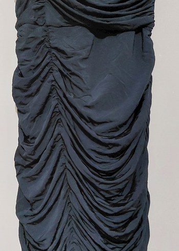 Siyah Drapeli Straplez Hamile Abiye Elbise - Görsel 9