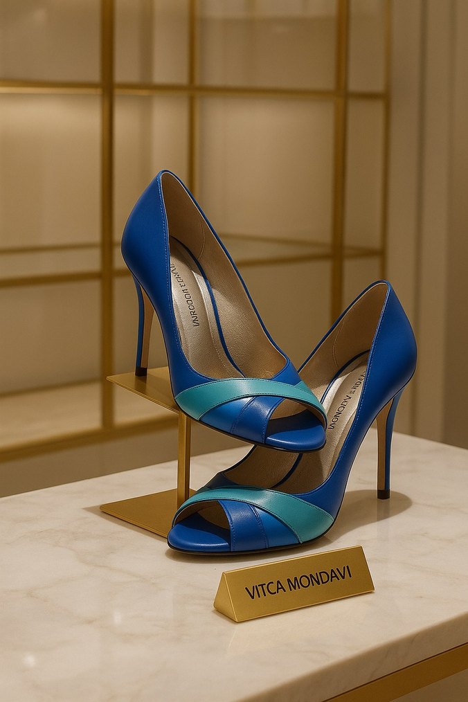 Mavi Kadın Süet Topuklu Stiletto - Görsel 2