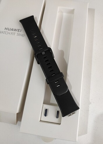 Huawei watch fit saat için orijinal silikon kordon kayış. Siyah 