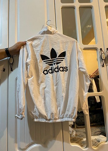 adidas Beyaz Erkek Yağmurluk - Görsel 2