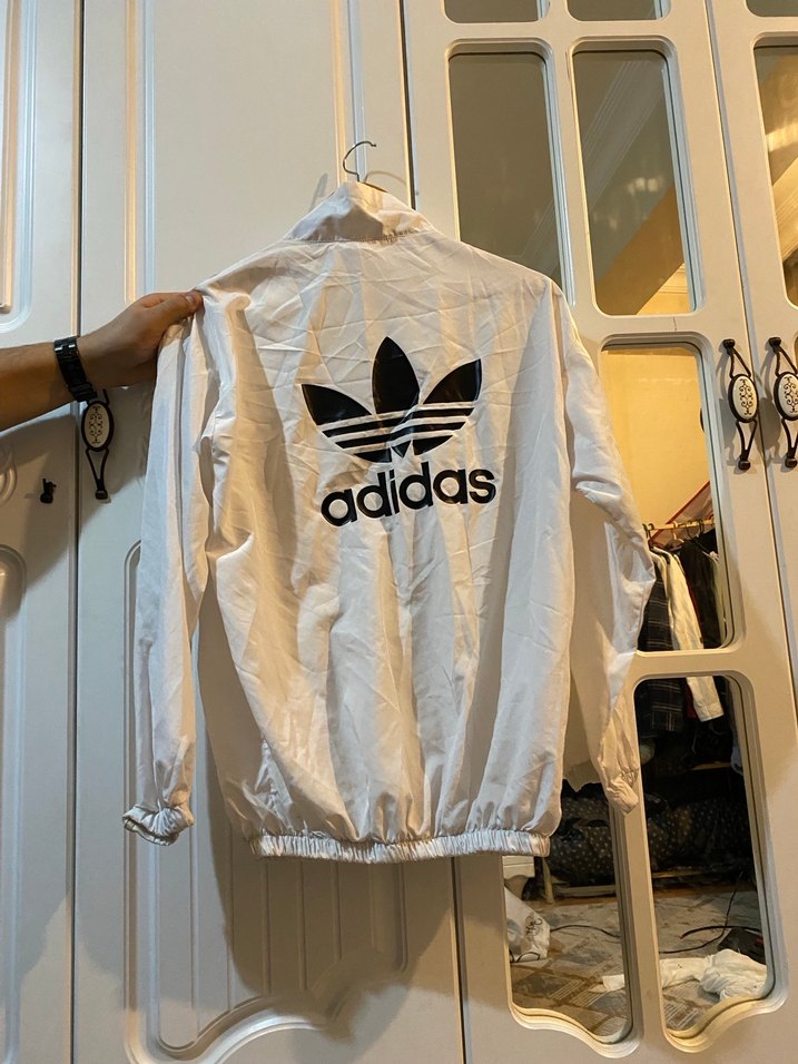 adidas Beyaz Erkek Yağmurluk - Görsel 2