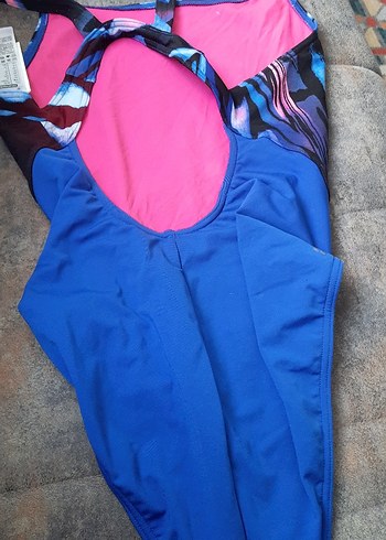 NABAIJI Marka Mavi Batik Desenli Kadın Yüzücü Mayo - Görsel 7