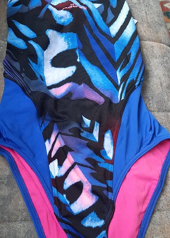 NABAIJI Marka Mavi Batik Desenli Kadın Yüzücü Mayo - Görsel 6