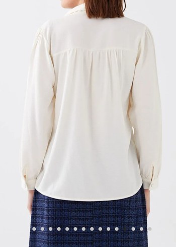 LCW Grace Ekru Bağlamalı Yaka Kadın Bluz - Görsel 2