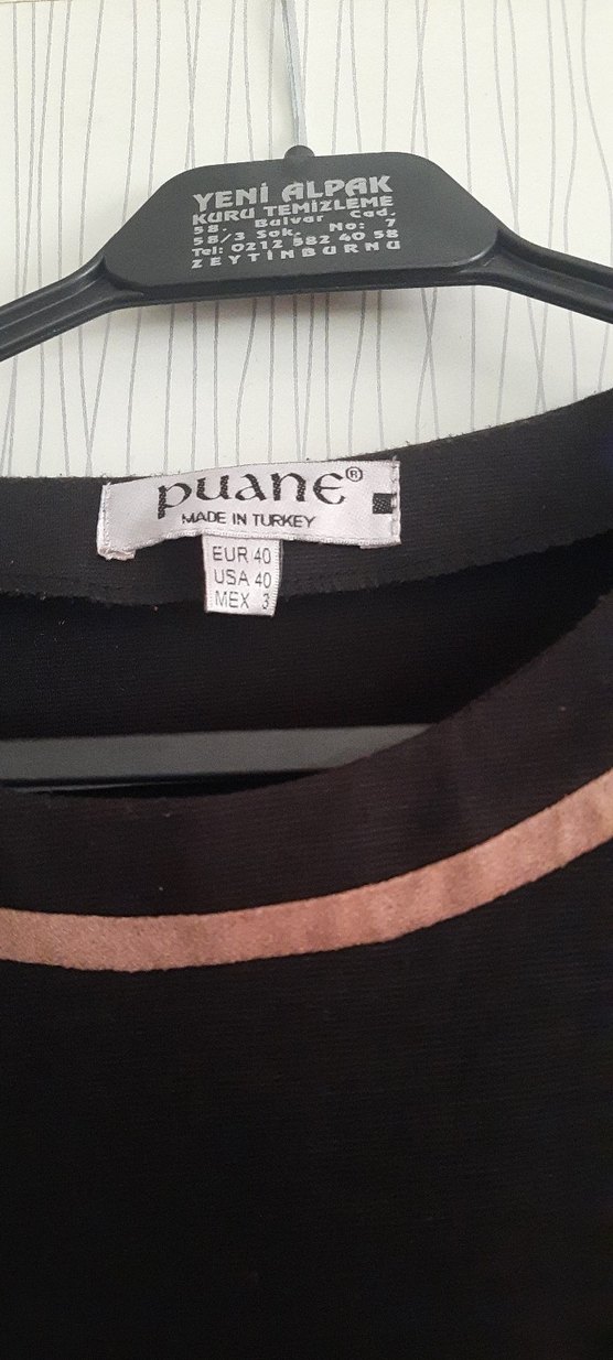 Siyah Asimetrik Uzun Kollu Elbise - Görsel 2