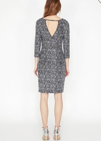 Gri Midi Abiye Elbise - Görsel 2