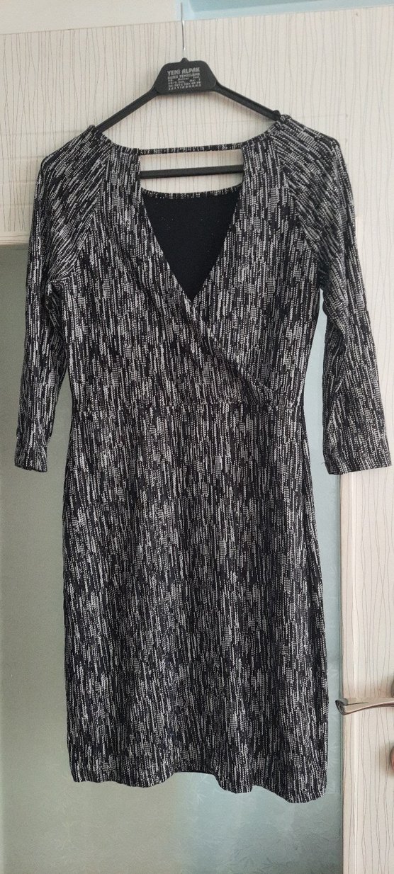 Gri Midi Abiye Elbise - Görsel 4