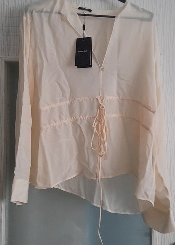 Bej Midi  Bluz, Salaş Kesim, Bohem Tarz - Görsel 2