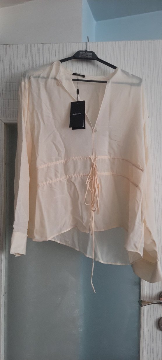 Bej Midi  Bluz, Salaş Kesim, Bohem Tarz - Görsel 2