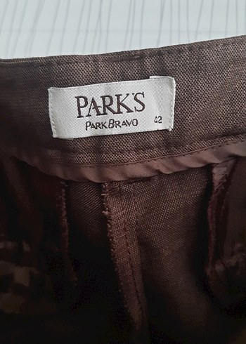 Kahverengi Kemerli Kadın Kumaş Pantolon - Görsel 2