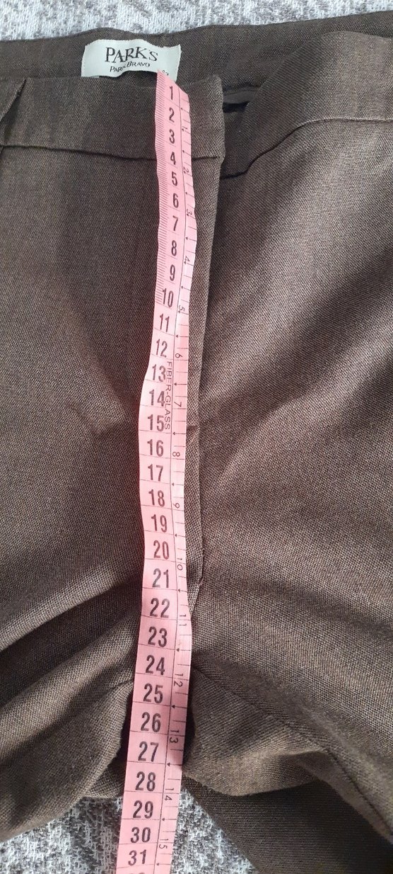 Kahverengi Kemerli Kadın Kumaş Pantolon - Görsel 4