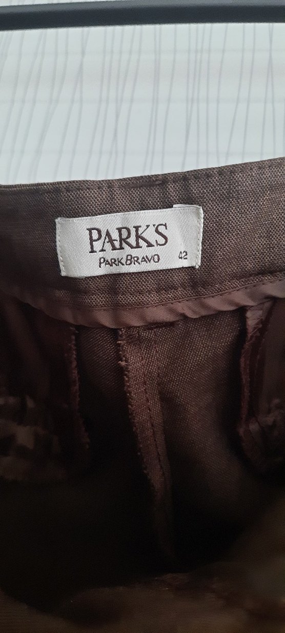 Kahverengi Kemerli Kadın Kumaş Pantolon - Görsel 2