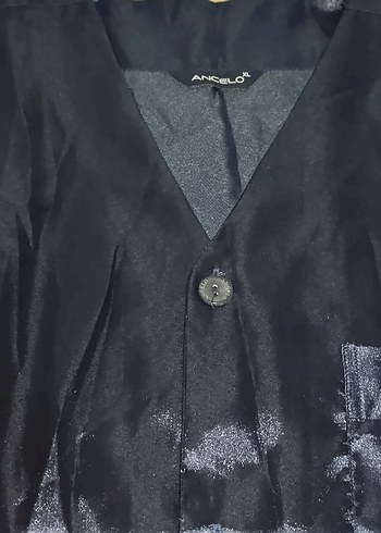 Düğmeli Siyah Erkek Pijama Takımı - Görsel 6