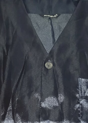 Düğmeli Siyah Erkek Pijama Takımı - Görsel 3