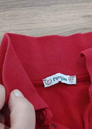 Kırmızı Baskılı Erkek Çocuk Polo Tişört - Görsel 2