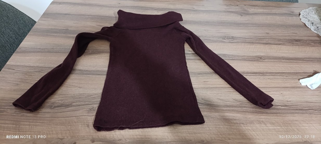 Bordo Kadın Balıkçı Yaka Triko Kazak - Görsel 2