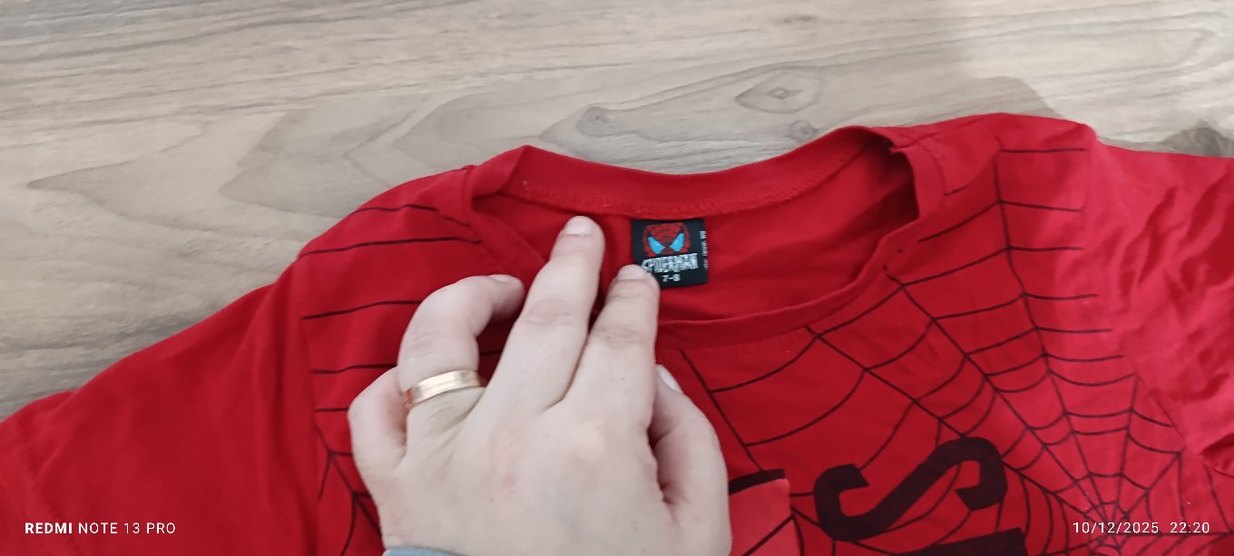 Erkek Çocuk Kırmızı Spider-Man Baskılı Tişört - Görsel 2