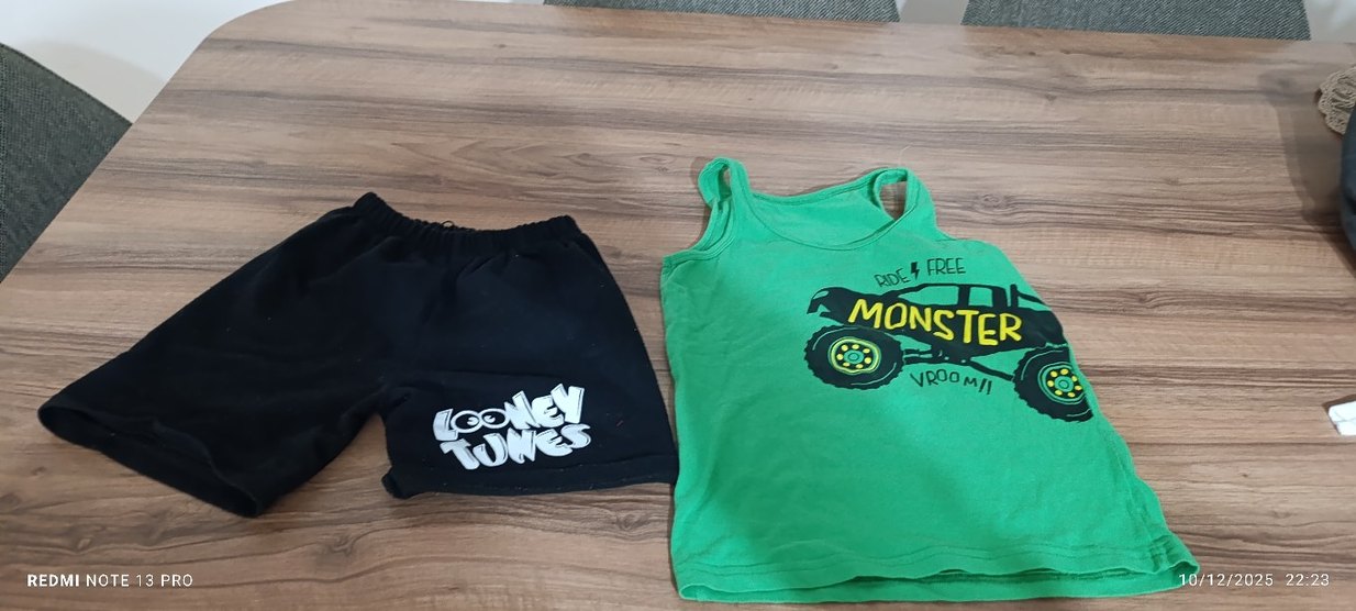 Koyu Yeşil Baskılı Erkek Şort - Görsel 2