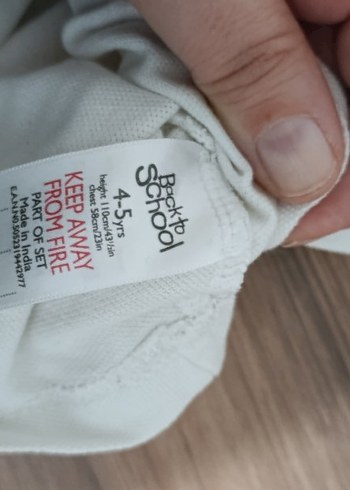 Beyaz Erkek Çocuk Keten Polo Tişört - Görsel 2