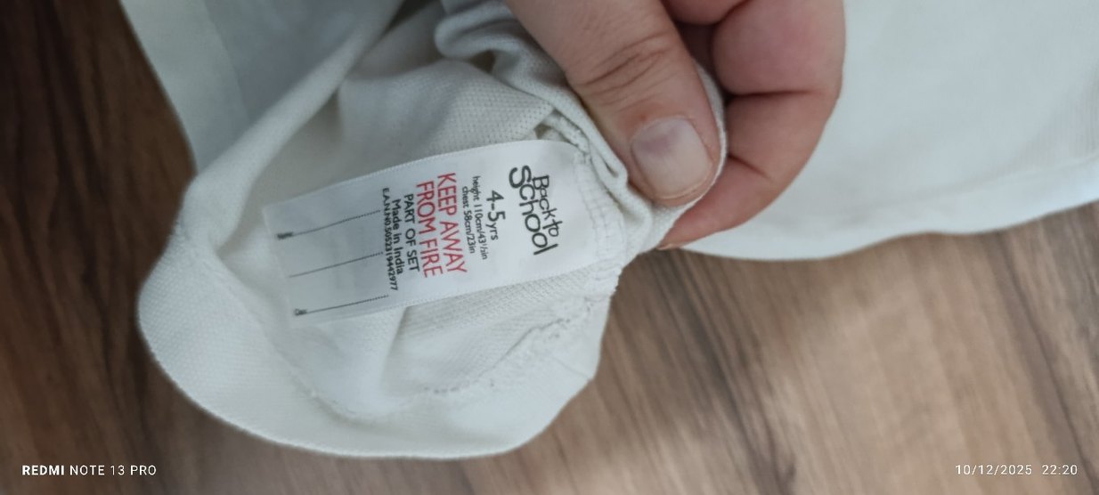 Beyaz Erkek Çocuk Keten Polo Tişört - Görsel 2