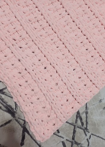 Pembe Örgü Çocuk Battaniyesi - Görsel 3
