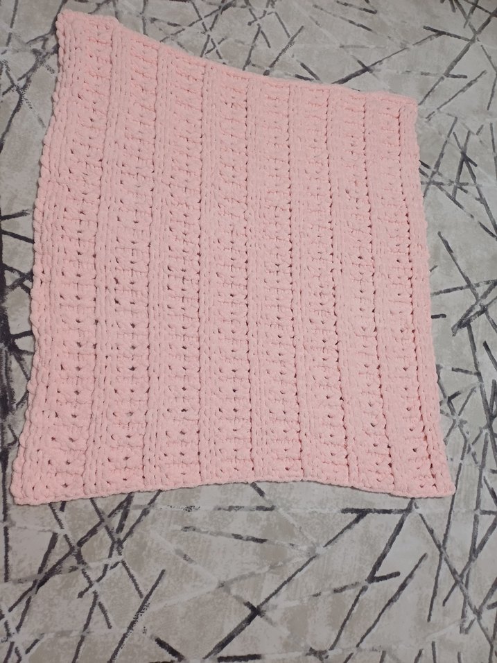 Pembe Örgü Çocuk Battaniyesi - Görsel 4