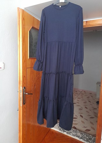 Diğer lacivert helen kumas elbise