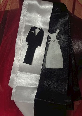 Parlak Kırmızı Drapeli Düğün Aksesuarı - Görsel 5