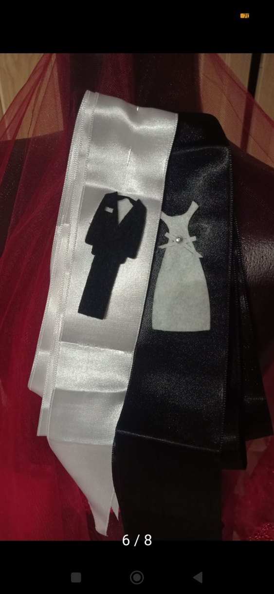 Parlak Kırmızı Drapeli Düğün Aksesuarı - Görsel 5