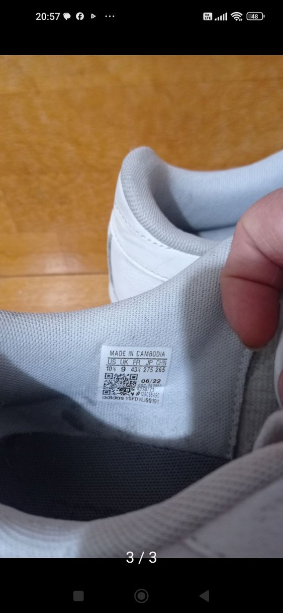 43 numara ,Adidas Beyaz erkek Spor Ayakkabısı - Görsel 3