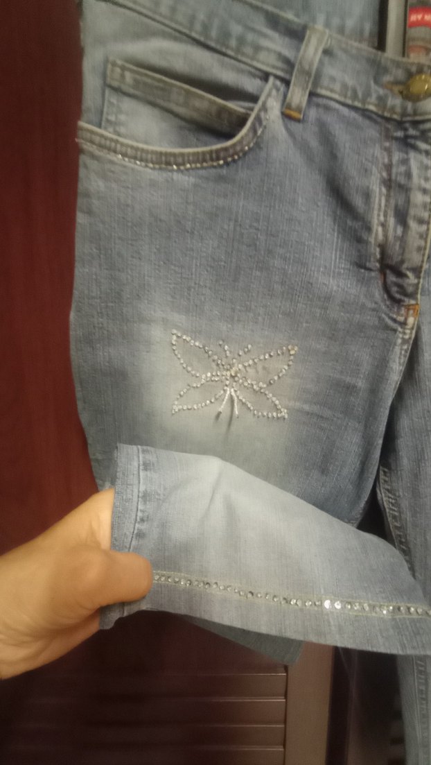 Kadın Mavi Kısa Denim Jean - Görsel 2