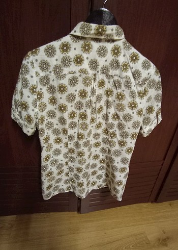 Bohem Desenli Kısa Kollu Gömlek - Görsel 5