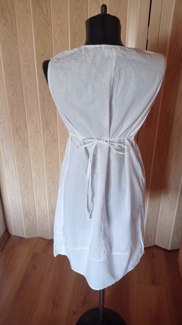 fisto kumaş diz üstü keten 
Elbise - Görsel 4