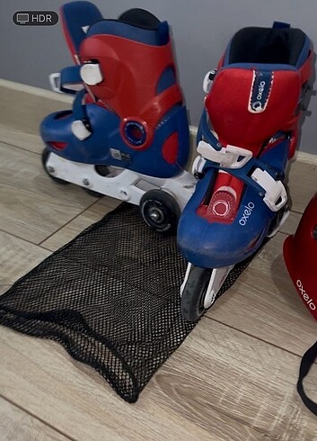 Oxelo decathlon 30-32 paten, kask,dirseklik,dirlik,koruma eldive
