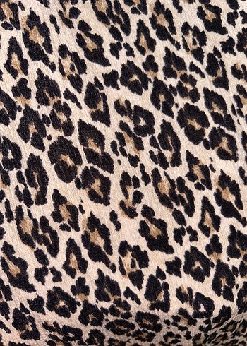m Beden Leopar Desenli Elbise