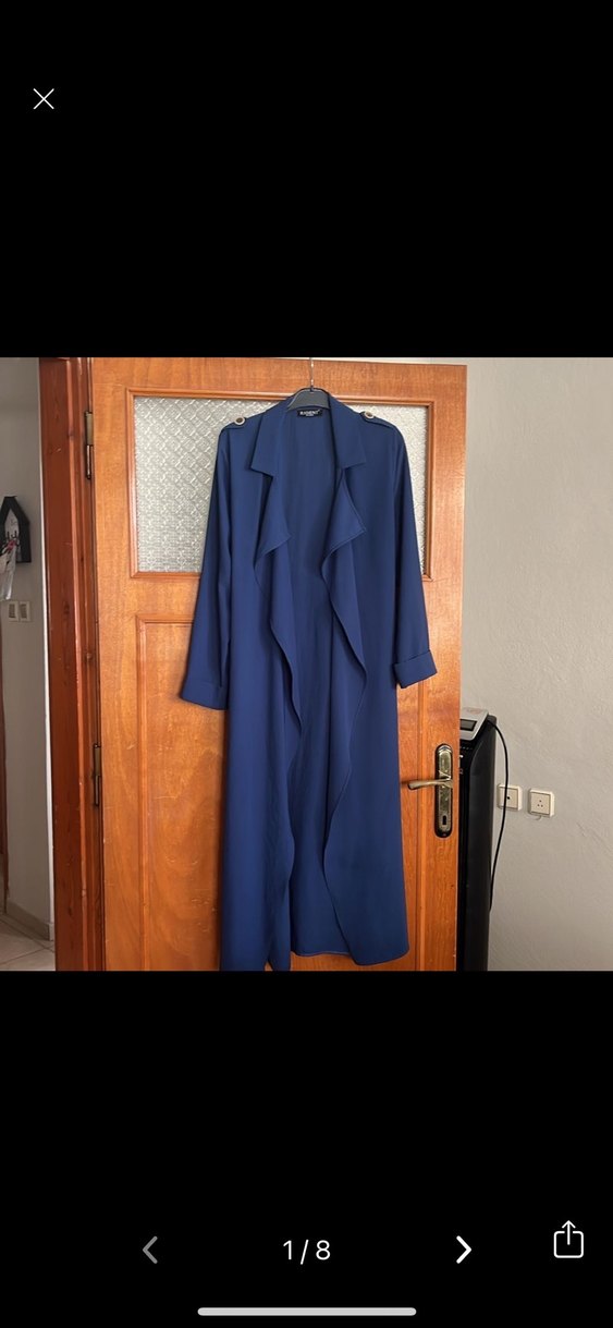 Lacivert Uzun Kollu Kadın  kap - Görsel 2