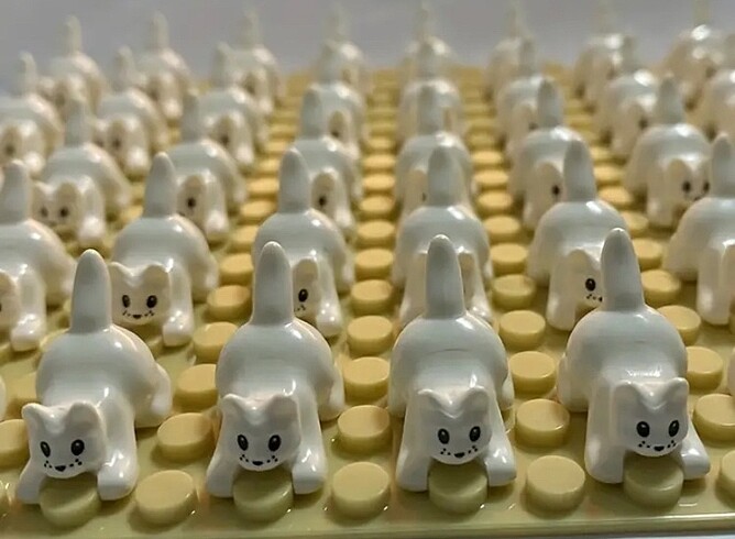 Lego minifigür kedi