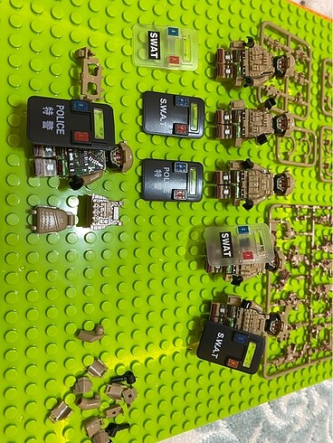 Beden Renk Lego asker swat polis minifigür