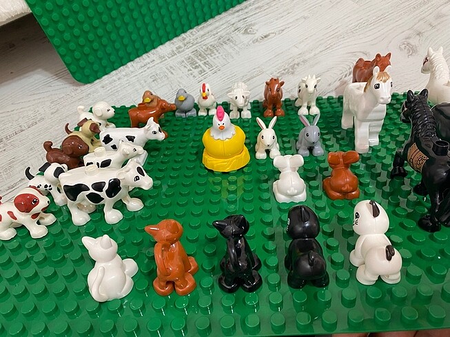 Beden Renk Lego Duplo uyumlu çiftlik hayvanları
