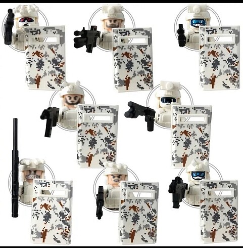 Beden Lego asker polis swat minifigür