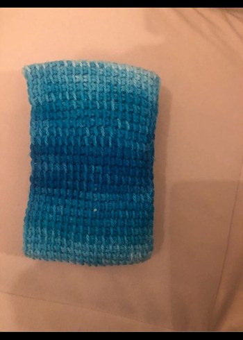 Mavi Beyaz Örgü Saç Bandı - Görsel 5